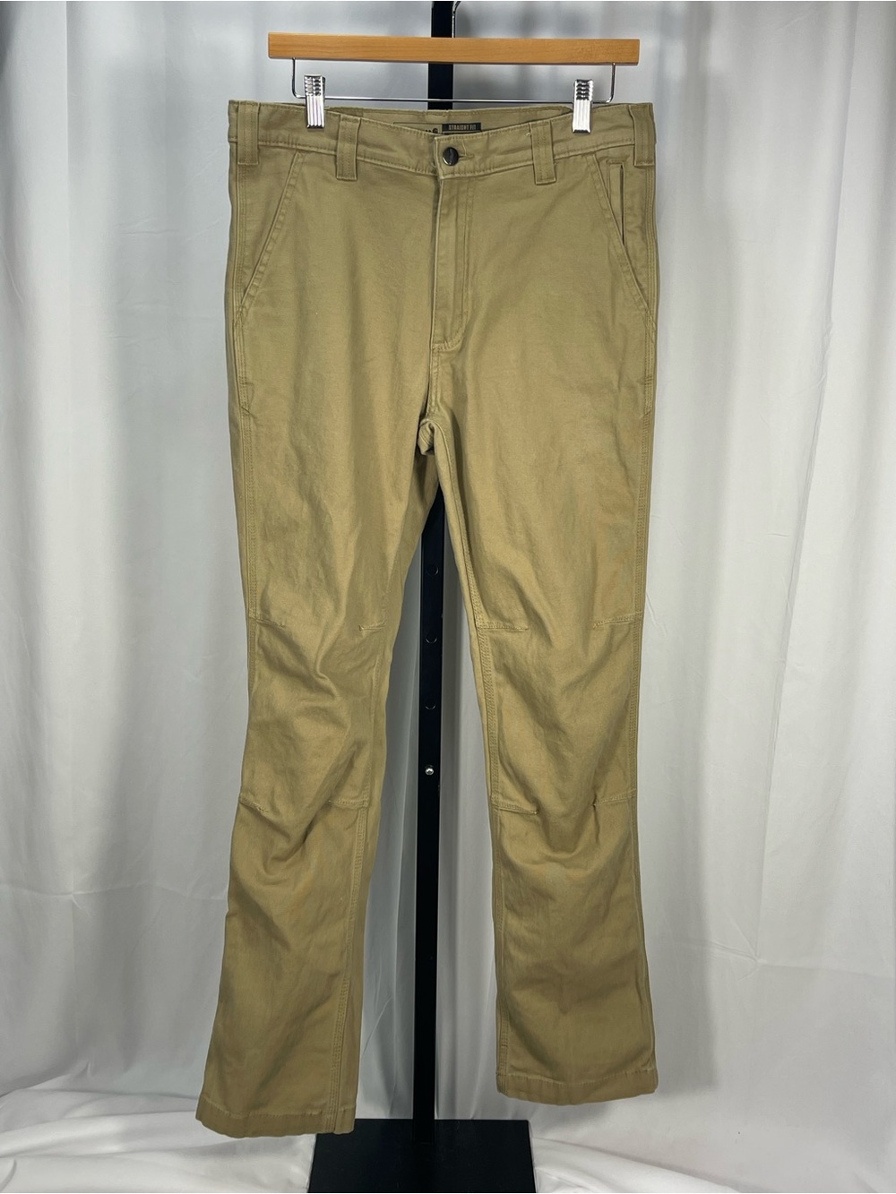 Carhartt Men's Straight Fit Chino Pants in Classic Camel. 32X32 reinforced knee